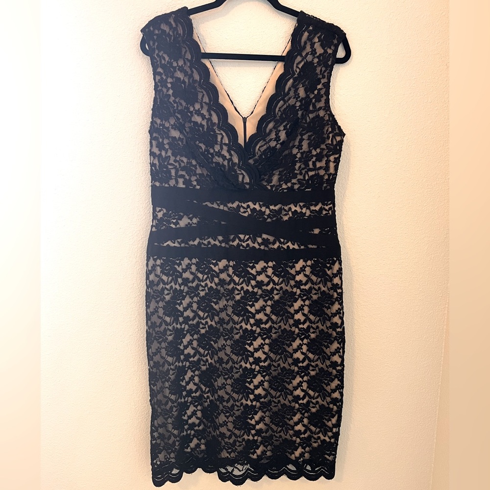 Connected Apparel Lace Cocktail Dress